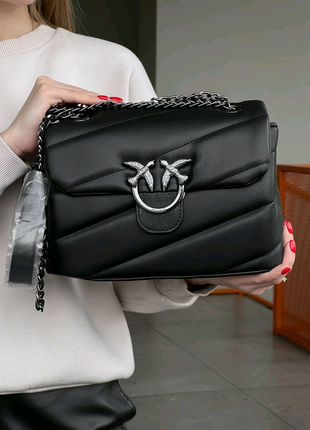 Жіноча сумка Pinko Puff Black Logo Bag