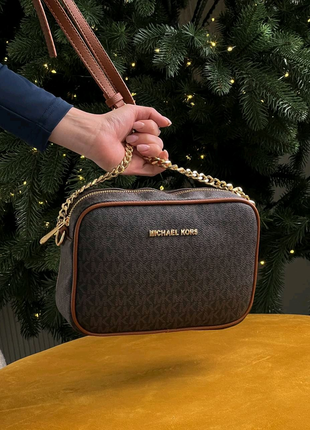 Жіноча сумка Michael Kors Jet Set Dark Brown