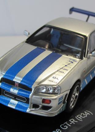 Nissan Skyline GT-R R34 2002, Fast & Furious, Altaya. 1:43 бокс