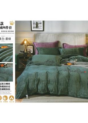 Велюровое постельное белье евро размер Monica (28340)