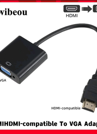 Перехідник Адаптер HDMI to VGA 0.10m  HDMI, VGA (конв