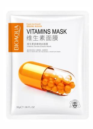 Тканинна маска-невидимка для обличчя BIOAQUA Vitamin B2 30 г