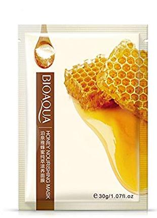 Тканинна маска для обличчя BIOAQUA Honey Nourishing Mask з екс...