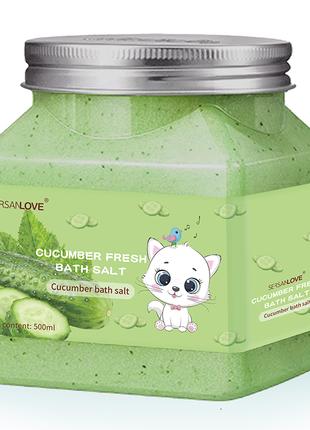 Скраб для тіла SERSANLOVE Cucumber Fresh Bath Salt з екстракто...