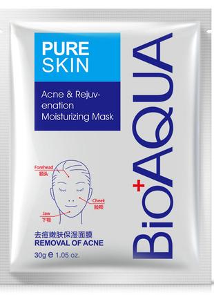 Тканинна маска для обличчя BIOAQUA Pure Skin Mask проти запале...