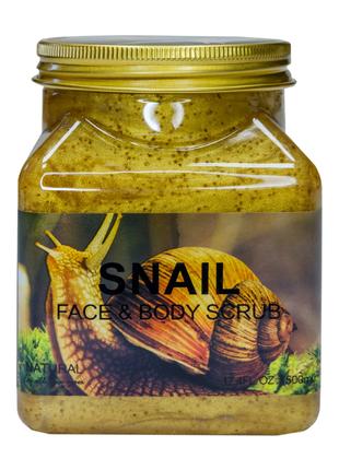Натуральний скраб для обличчя і тіла Wokali Snail Face and Bod...