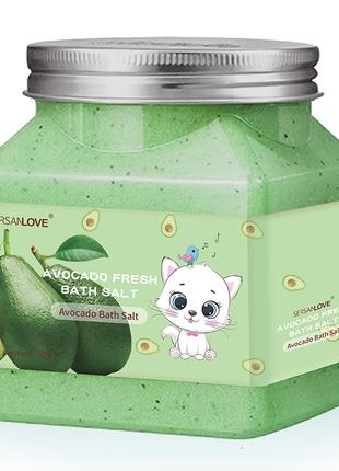 Скраб для тіла SERSANLOVE Avocado Fresh Bath Salt з екстрактом...