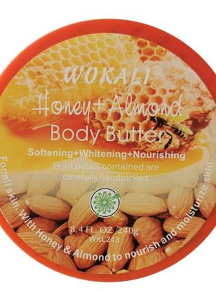 Крем для тіла на основі олії Wokali Honey+Almond Body Butter W...