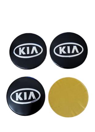 Наклейки на колпачки, наклейки на диски Kia Киа 56 мм 4 шт