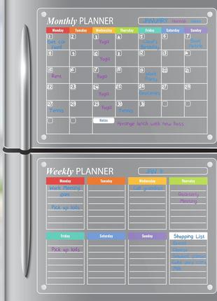Магнитный календарь на холодильник, набор акриловых досок, в к...