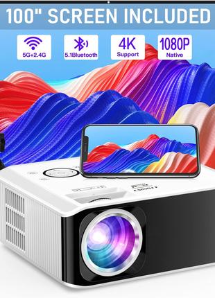 Проектор XuanPad, обновленный родной проектор 1080P, 5G, Wi-Fi...