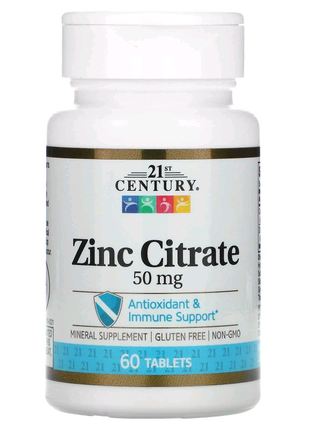 Zinc Citrate, цитрат цинку, 50 мг, 60 таблеток