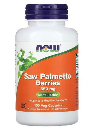 Натуральная добавка NOW Saw Palmetto Berries 550 mg, 100 вегак...