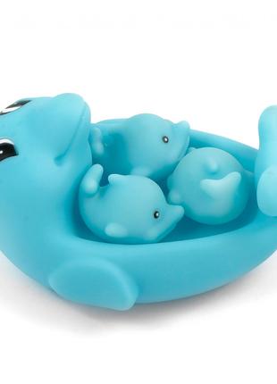 Іграшка качечка для ванної ZT8891 з пищалкою (Дельфінчики)