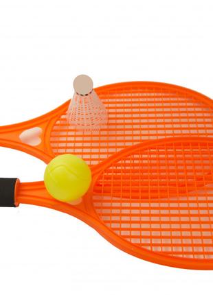Дитячі ракетки для тенісу або бадмінтону M 5675 з м'ячиком і в...