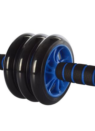 Тренажер колесо для м'язів преса MS 0873 діаметр 14 см (Блакит...