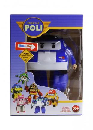 Іграшковий трансформер Робокар Полі 83168 робот + машинка (Синій)