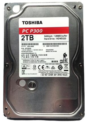 Жесткий диск HDD 2TB 5400rpm 128MB SATA III 3.5 Toshiba P300 H...