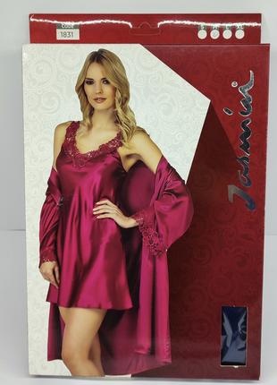 Женский комплект 2-ка, халат и ночная сорочка Jasmin, Турция