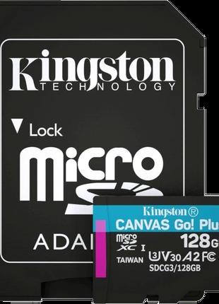 Карта пам'яті Kingston microSDXC 128 Гб U3 V30 A2 (SDCG3/128GB...