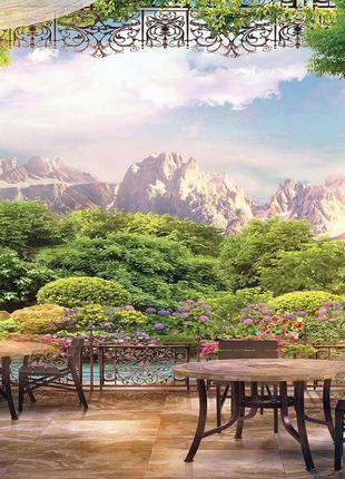Флізелінові 3D фото шпалери природа 368x254 см Гірська тераса ...
