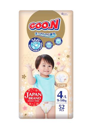 Подгузники GOO.N Premium Soft для детей 9-14 кг (размер 4(L), ...
