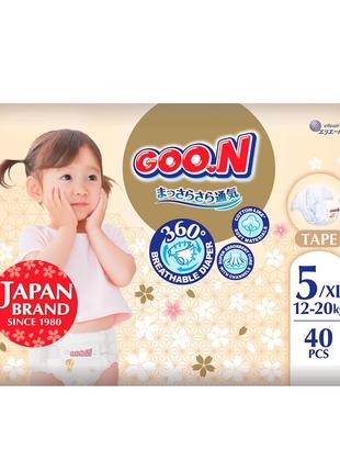 Подгузники GOO.N Premium Soft для детей 12-20 кг (размер 5(XL)...