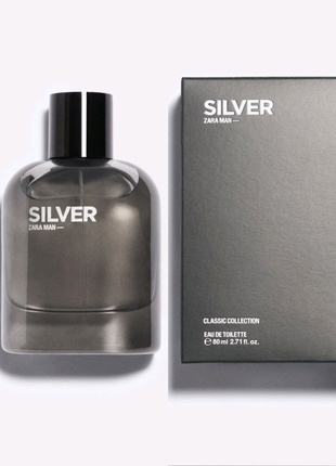 Чоловічі парфуми Zara silver 80ml