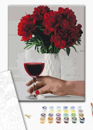 Картина по номерам "Пионовидное вино", "BS52524", 40x50 см