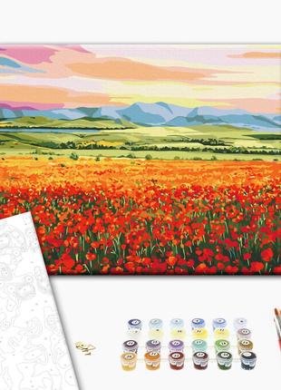 Картина по номерам "Закат над цветочным полем © Anna Steshenko...