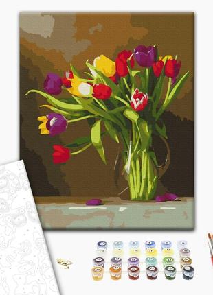Картина за номерами "Кольорові тюльпани", "BS51395", 40x50 см