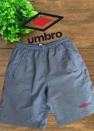 Umbro оригинал шорты мужские серые с бордо с плавками на 48