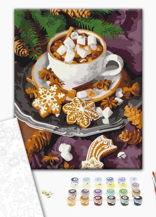 Картина по номерам "Пряное какао со снежком", "BS52779", 40x50 см