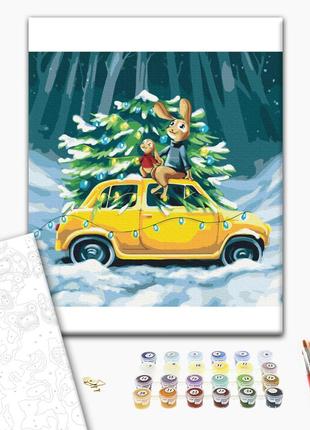 Картина по номерам "Зимова казка для зайченят © artdi.ua", "SB...