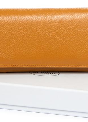 Женский кожаный кошелек Dr.Bond W501 желтый натуральная кожа