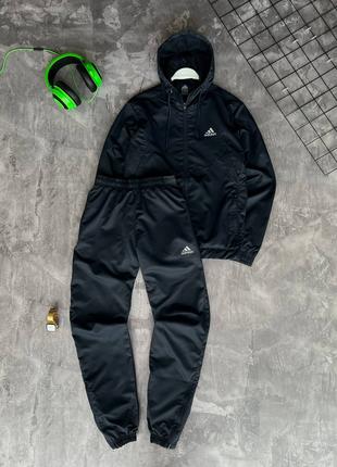 Мужской черный спортивный костюм Adidas