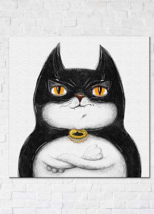 Постер "Котик Бетмен © Маріанна Пащук", "CN53116S", 30x30 см