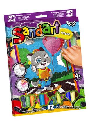 Набір для творчості "SandArt" SA-02-01…10 фреска з піску (Кіт ...