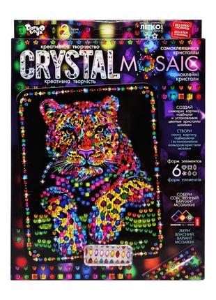 Креативна творчість "Crystal mosaic Леопард" CRM-02-03, 6 форм...