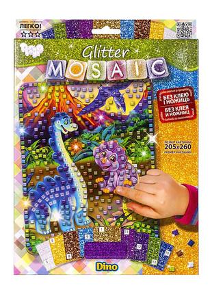 Креативна творчість "Glitter Mosaic Діно" БМ-03-01 блискуча мо...