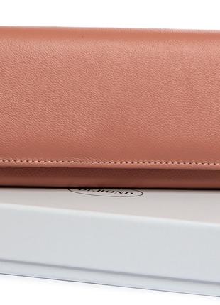 Женский кожаный кошелек Dr.Bond W1-V pink натуральная кожа