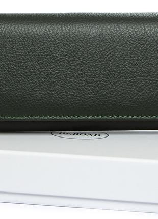 Жіночий шкіряний гаманець на магнітах Dr.Bond W502-2 зелений н...
