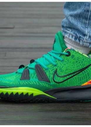 Мужские кроссовки Nike Kyrie 7 Green Black, зелёные кроссовки ...