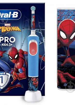 Електрична зубна щітка Oral-B Pro Kids «Людина-павук» + футляр
