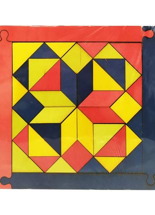 Дитяча мозаїка "Геометрика"172401 дерев'яна (Червоний-синій)