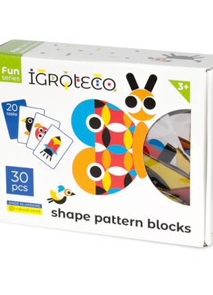 Дерев'яна гра "Фігурна мозаїка" Igroteco 900071, 30 елементів