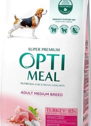 Полнорационный сухой корм Optimeal для взрослых собак средних ...