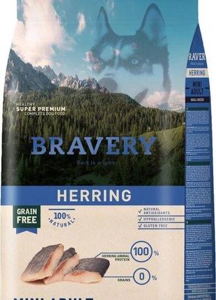 Сухой корм BRAVERY Herring Mini Adult для взрослых собак мелки...