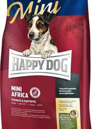 Сухой корм для собак мелких пород Happy Dog Mini Africa при ал...