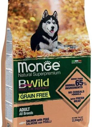Сухий корм для собак Monge Dog Bwild Gr. Free лосось 2.5 кг (8...